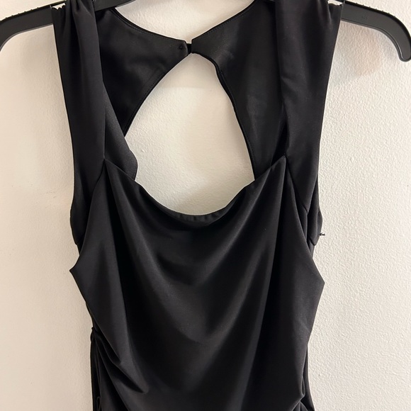 NWOT ADRIANNA PAPELL BLACK GOWN COCKTAIL DRESS/LONG/STRETCH MATERIAL/4US-40IT - Picture 2 of 10